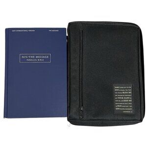 Bible NIV The Message Parallel Bible HC Zondervan w/ Black Cover Case Chronicles
